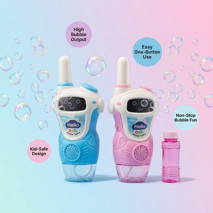 Kids Walkie Talkie Intercom – Two Way Radio with Bubble Machine