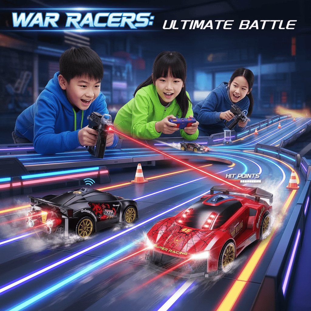 Toy Infrared Laser Gun & Remote Control Car | Car Shooting Game