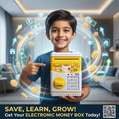 Cute Electronic Money Box with Password Lock for Kids - Smart Savings Safe Piggy Bank