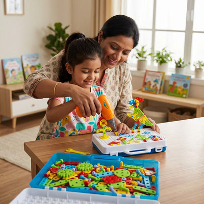 Creative Tool Set Puzzle Toy – DIY Building & Screw Tool STEM Educational Set for Kids
