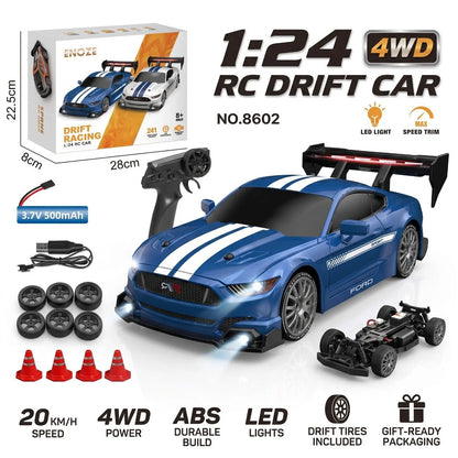 1.24 Scale High-Speed 4WD RC Drift Car 20KMH
