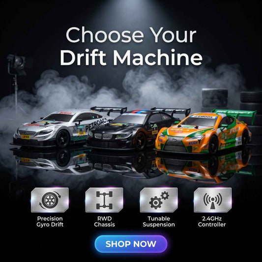 30KM/H RC Drift Racing Car 1:16 – LED Lights + Drift Kit