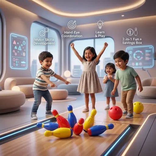 Baby Bowling Game 2-in-1 Educational Toy Set