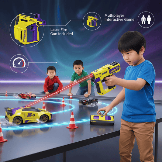 Toy Infrared Laser Gun & Remote Control Car | Car Shooting Game