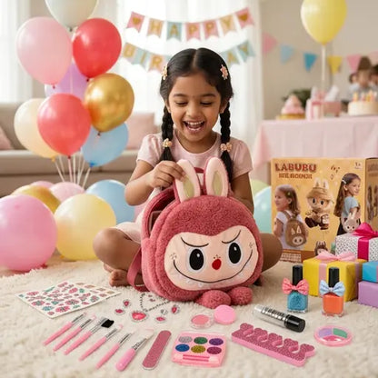 Labubu Cute Backpack Includes Makeupset for Girls