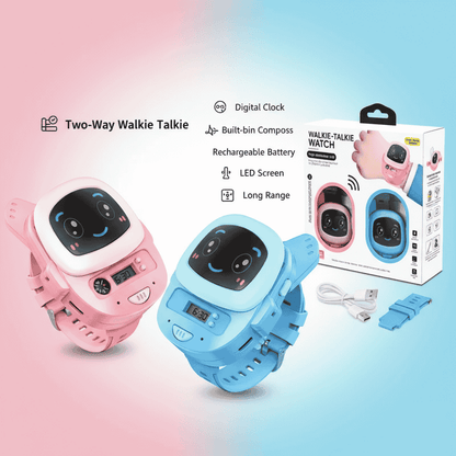 Kids Walkie Talkie Watch – Two-Way Radio with Flashlight & Compass
