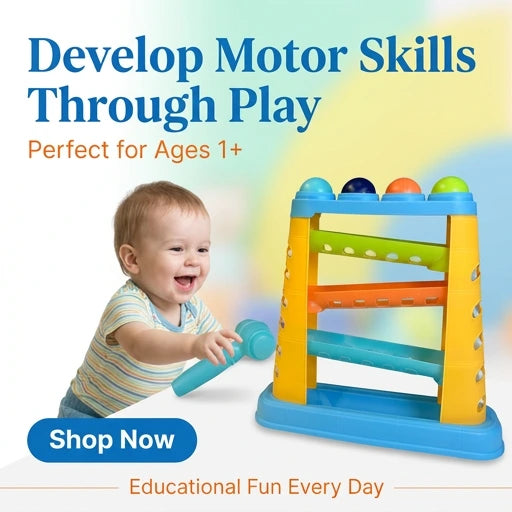 Knock Ball Hammer Toy | Hand-Eye Coordination Activity Toy