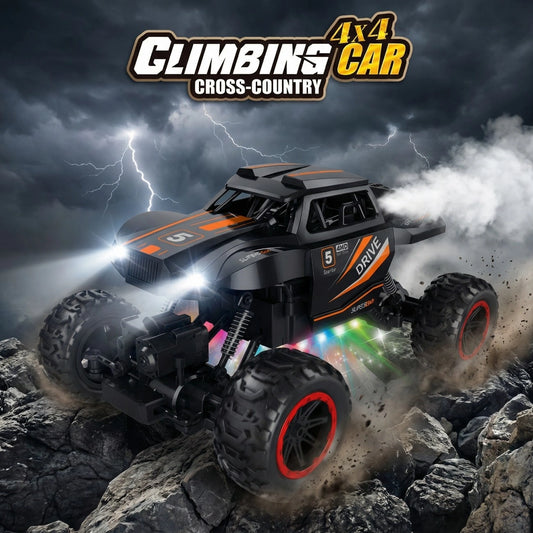2.4GHz RC 4x4 Off-Road Climbing Spray Truck – Remote Control Monster Truck with Lights & Sound