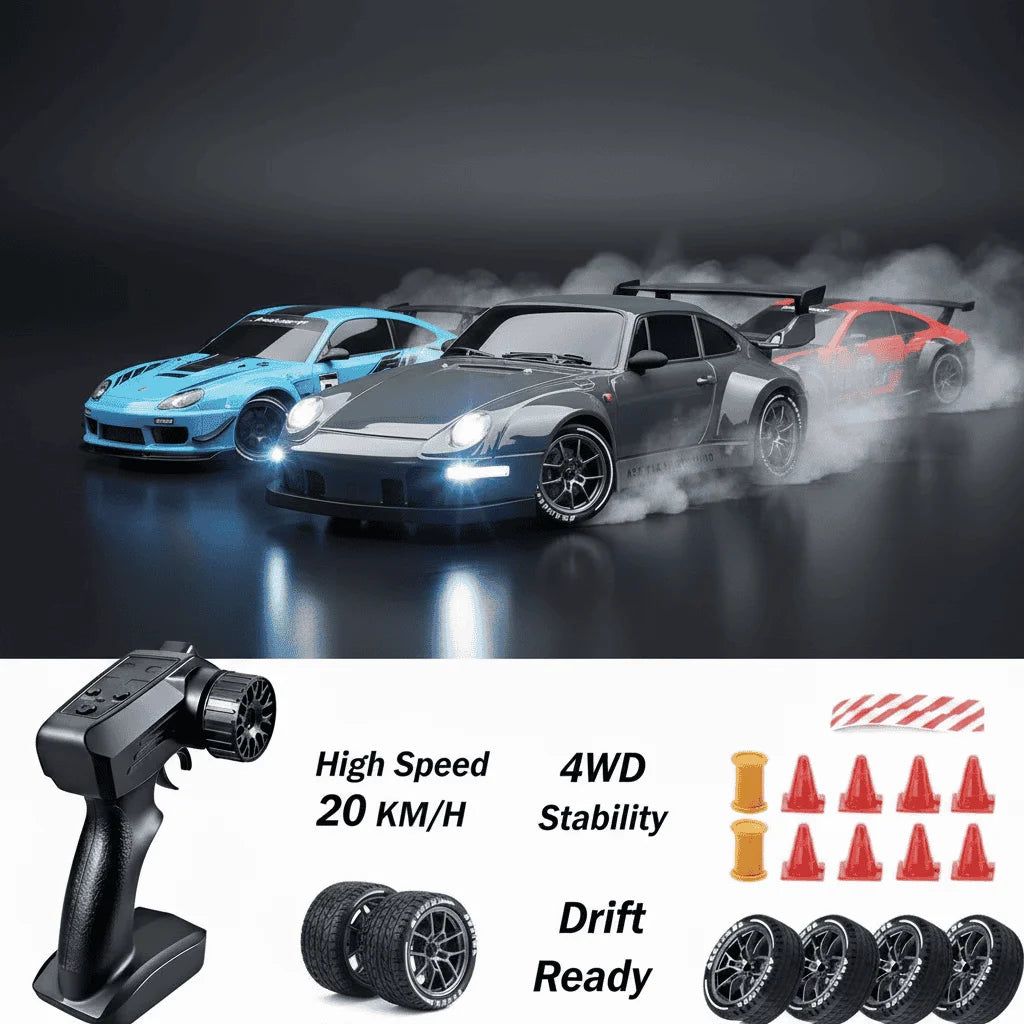 1.24 Scale High-Speed Porsche 4WD RC Drift Car 20KMH