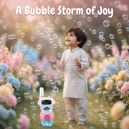Kids Walkie Talkie Intercom – Two Way Radio with Bubble Machine