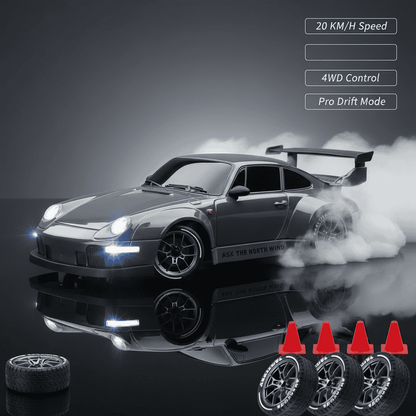 1.24 Scale High-Speed Porsche 4WD RC Drift Car 20KMH