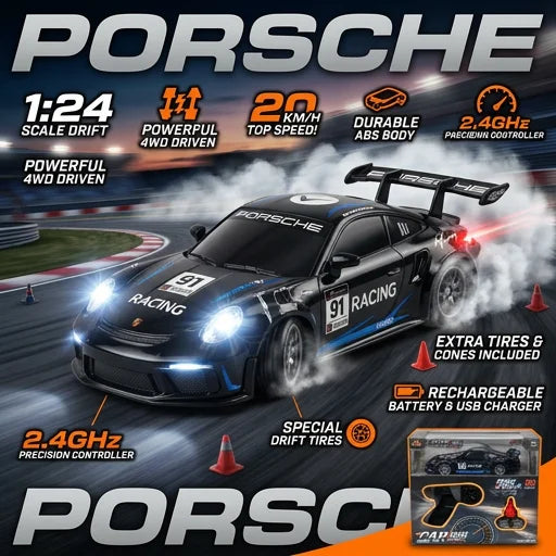 1:24 Scale 4WD RC Drift Car – 2.4GHz High-Speed Remote Control Racer