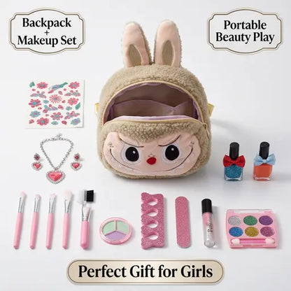Labubu Cute Backpack Includes Makeupset for Girls