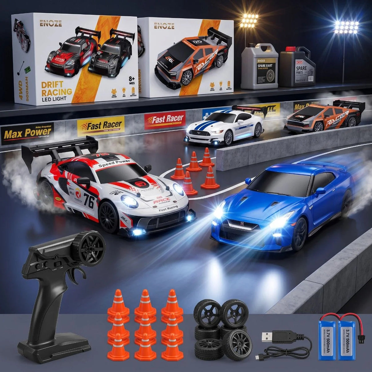 1.24 Scale High-Speed 4WD RC Drift Car 20KMH