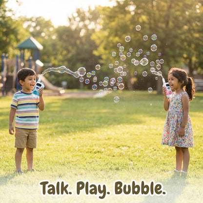 Kids Walkie Talkie Intercom – Two Way Radio with Bubble Machine