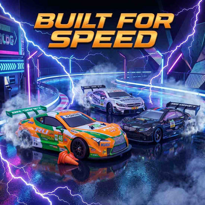 30KM/H RC Drift Racing Car 1:16 – LED Lights + Drift Kit