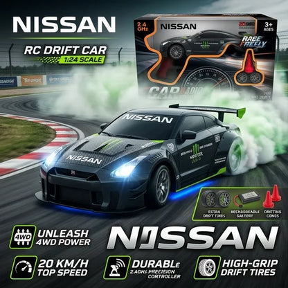1:24 Scale 4WD RC Drift Car – 2.4GHz High-Speed Remote Control Racer