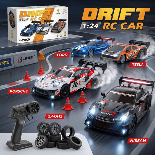 1.24 Scale High-Speed 4WD RC Drift Car 20KMH