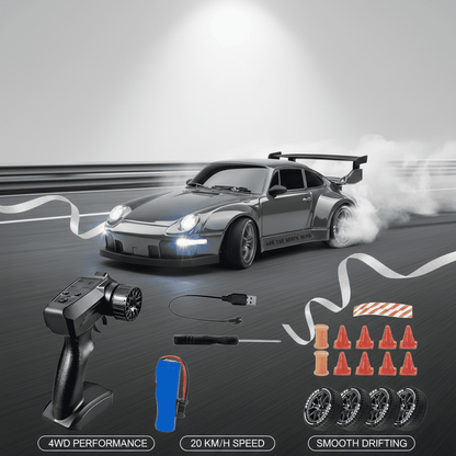 1.24 Scale High-Speed Porsche 4WD RC Drift Car 20KMH