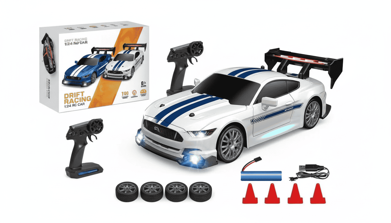 1.24 Scale High-Speed 4WD RC Drift Car 20KMH