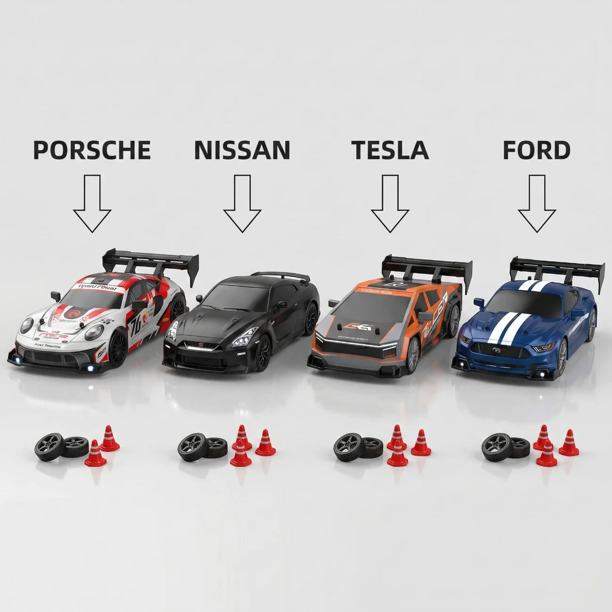1.24 Scale High-Speed 4WD RC Drift Car 20KMH