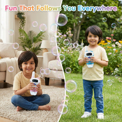 Kids Walkie Talkie Intercom – Two Way Radio with Bubble Machine