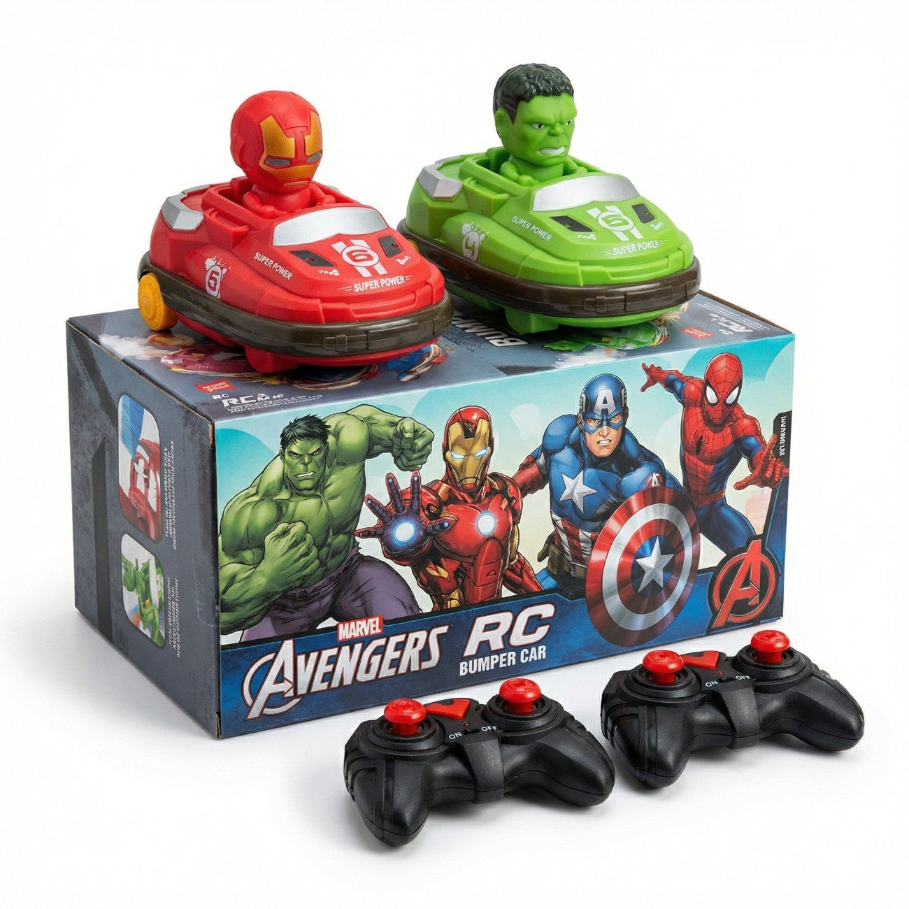 Avengers Superhero RC Bumper Car for Kids (Set of 2)