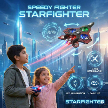 Speedy Fighter Drone - 2.4G Stunt & Hover Quadcopter for Kids