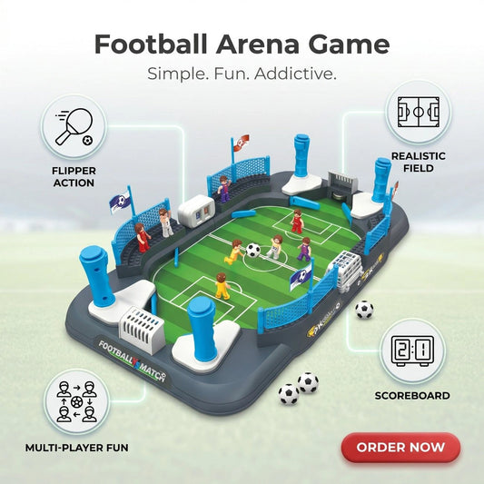 Football Arena Tabletop Battle Game – Two Player Interactive Family Fun Game