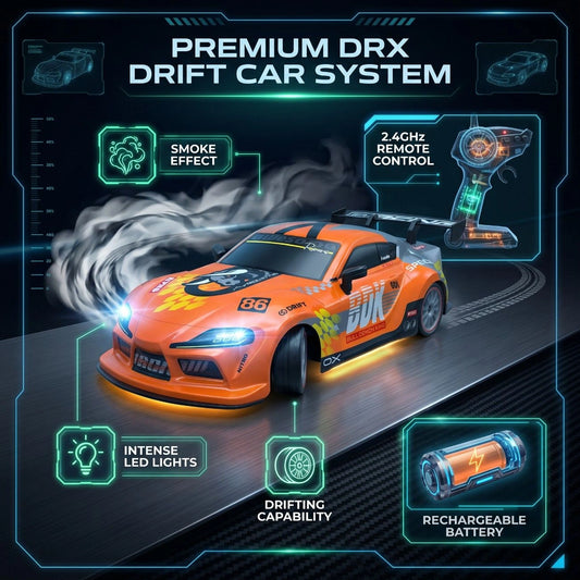 RC Supra MK4 Mini Drift Car 1:18 Scale with Drift Tires & Smoke Effect