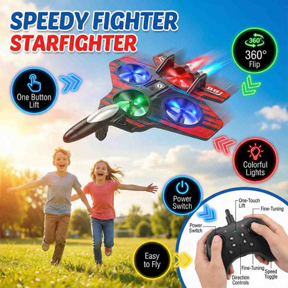 Speedy Fighter Drone - 2.4G Stunt & Hover Quadcopter for Kids
