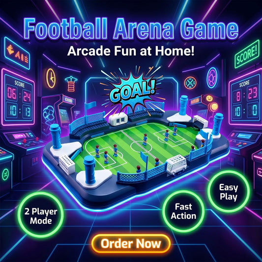 Football Arena Tabletop Battle Game – Two Player Interactive Family Fun Game