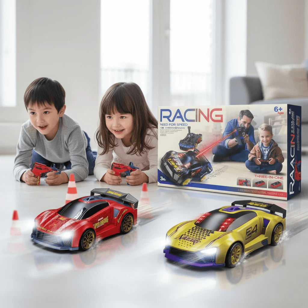 Toy Infrared Laser Gun & Remote Control Car | Car Shooting Game