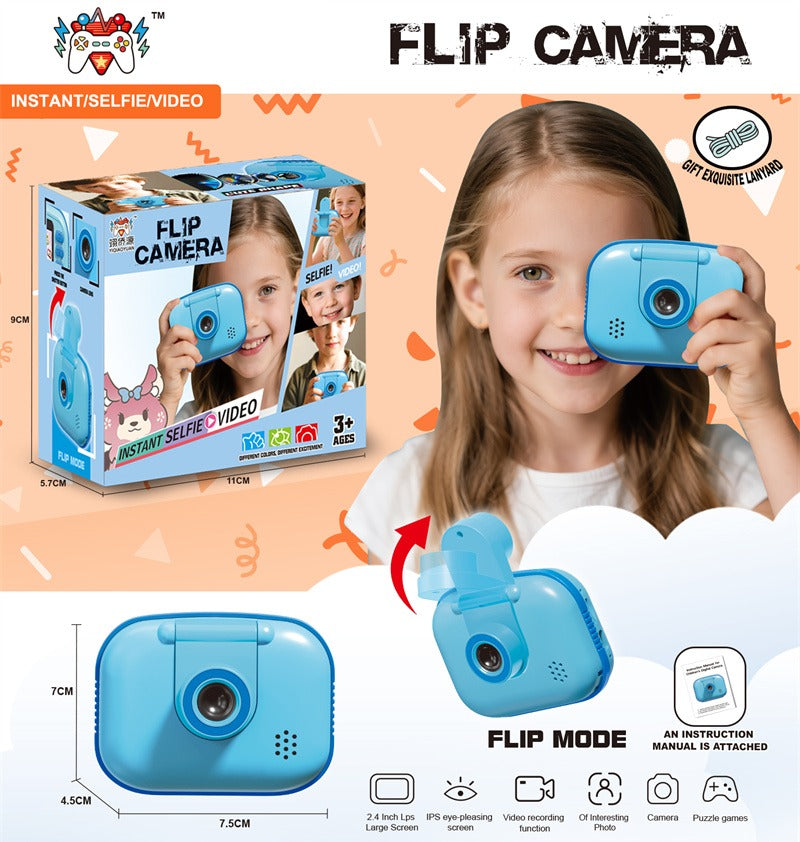 Mini Flip Camera Instant Selfie Video for Kids