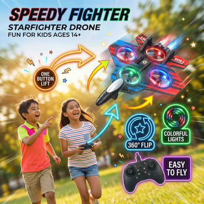 Speedy Fighter Drone - 2.4G Stunt & Hover Quadcopter for Kids