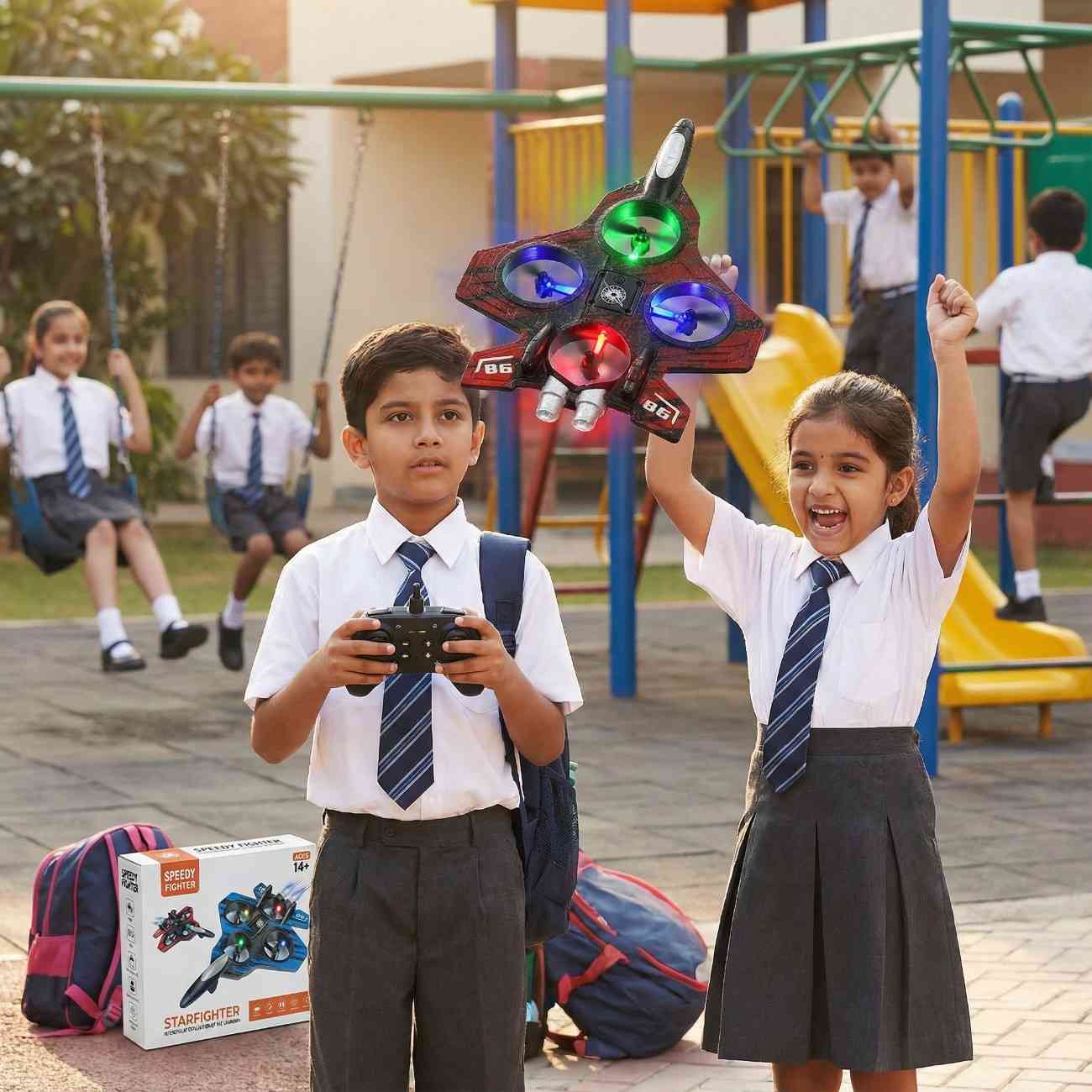 Speedy Fighter Drone - 2.4G Stunt & Hover Quadcopter for Kids