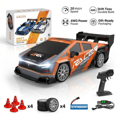 1.24 Scale High-Speed 4WD RC Drift Car 20KMH