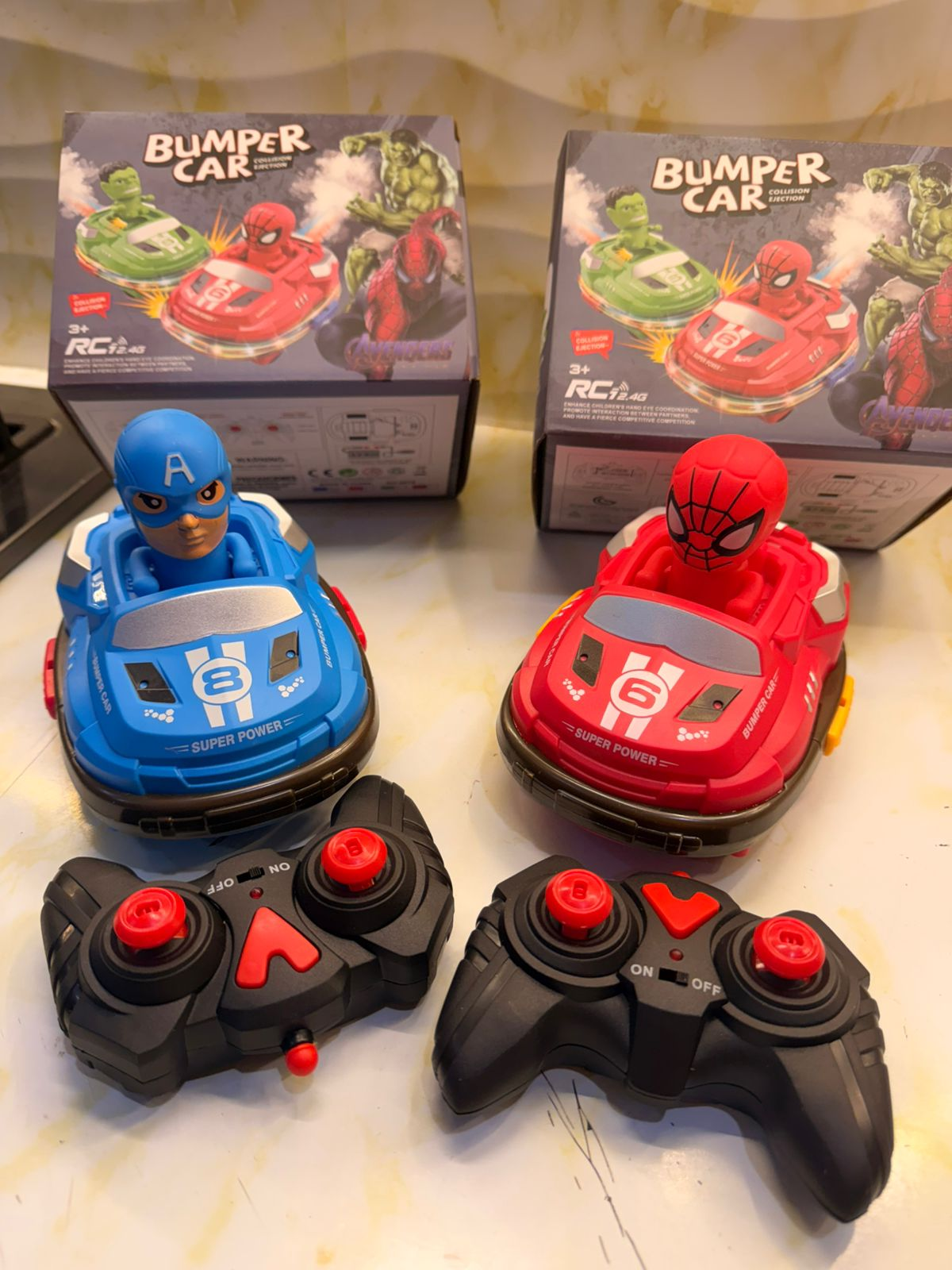 Avengers Superhero RC Bumper Car for Kids (Set of 2)