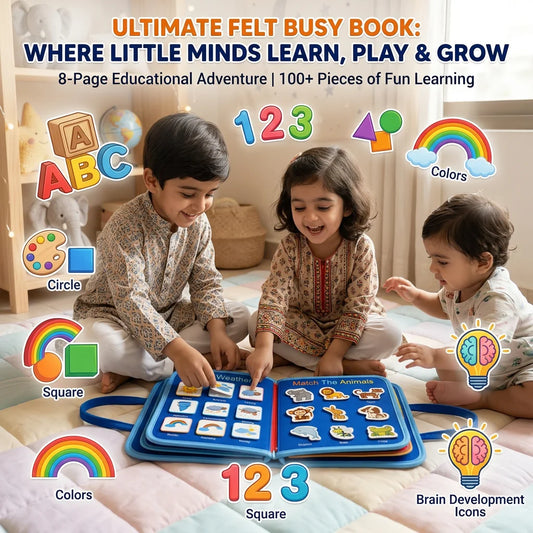 Montessori Busy Book – Interactive Learning Activity Book for Toddlers