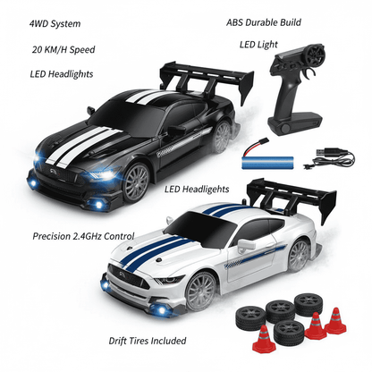 1.24 Scale High-Speed 4WD RC Drift Car 20KMH