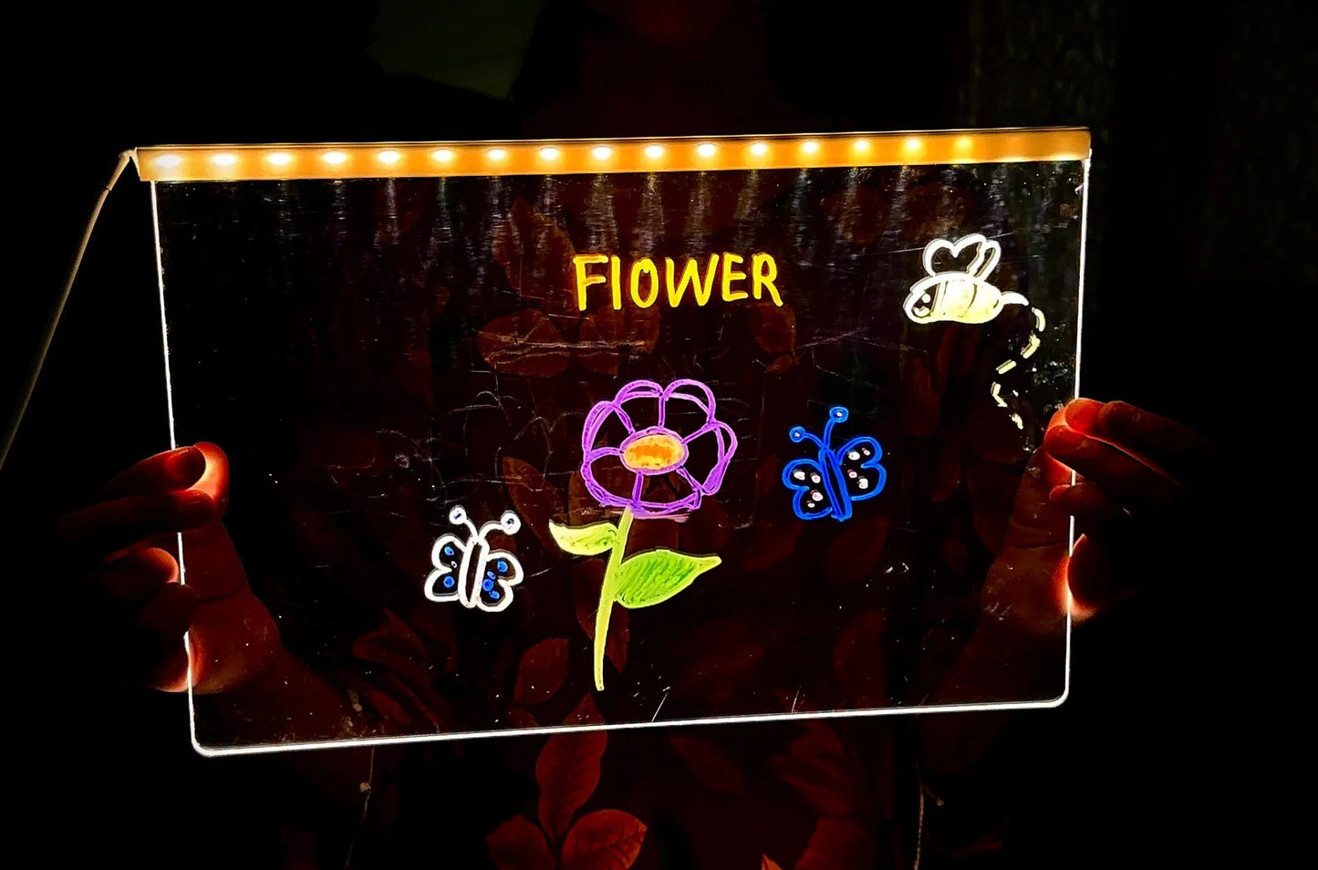 LED Glow Drawing Board for Kids – Creative Light-Up Message & Doodle Board