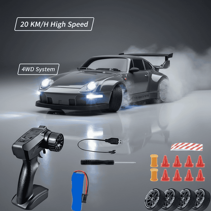 1.24 Scale High-Speed Porsche 4WD RC Drift Car 20KMH
