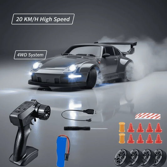 1.24 Scale High-Speed Porsche 4WD RC Drift Car 20KMH