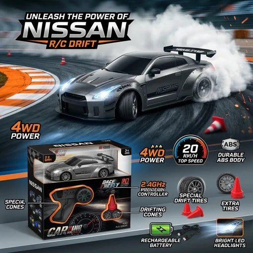 1:24 Scale 4WD RC Drift Car – 2.4GHz High-Speed Remote Control Racer
