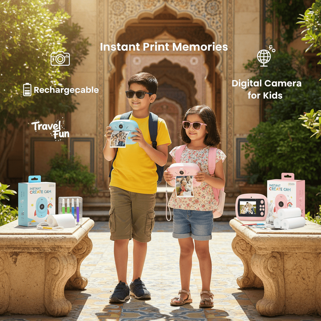 Mini Camera Printer – Instant Digital Camera & Printer for Kids