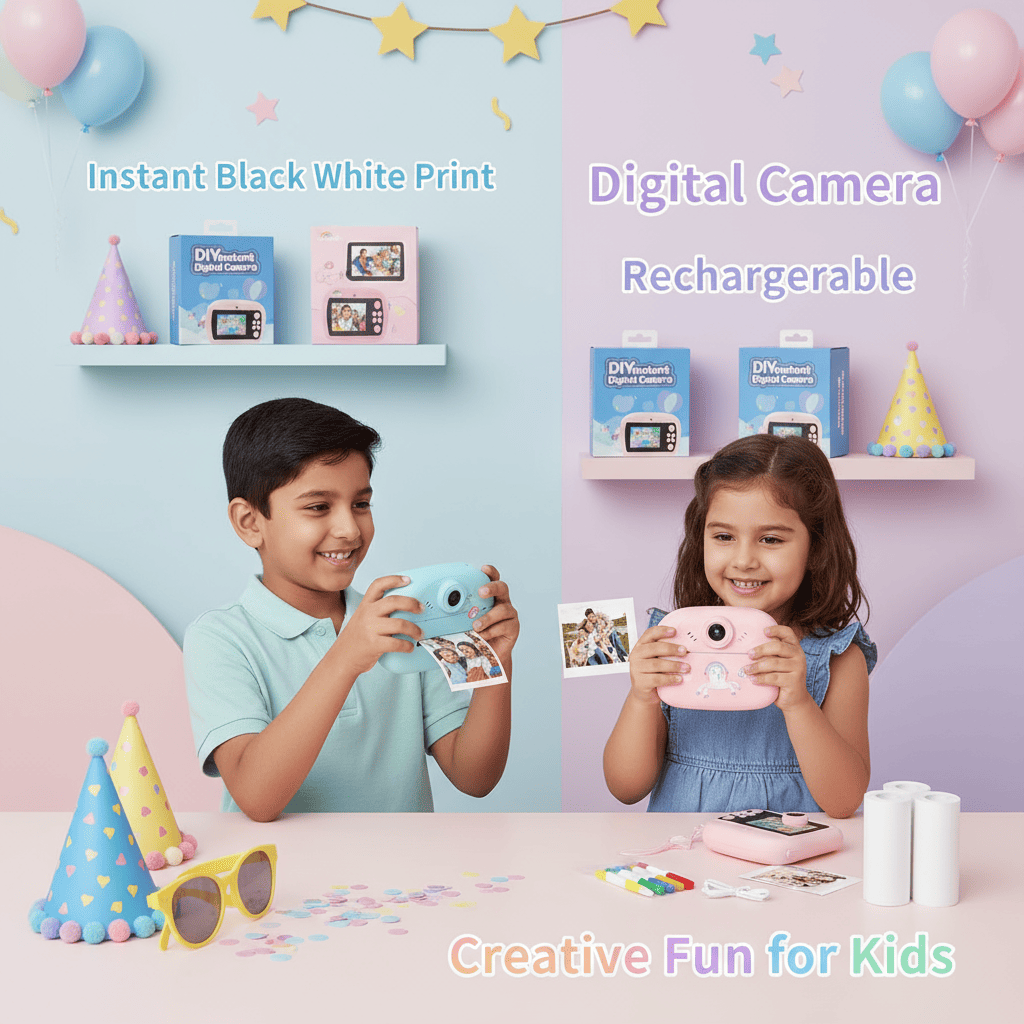 Mini Camera Printer – Instant Digital Camera & Printer for Kids