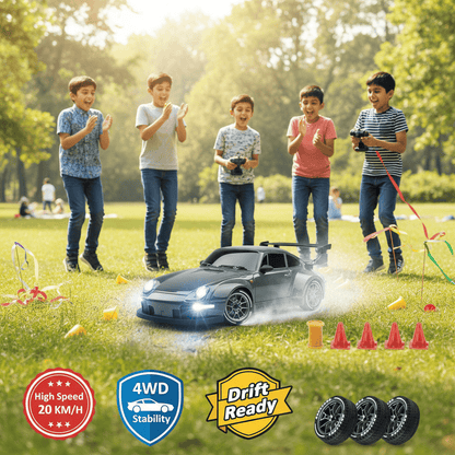 1.24 Scale High-Speed Porsche 4WD RC Drift Car 20KMH