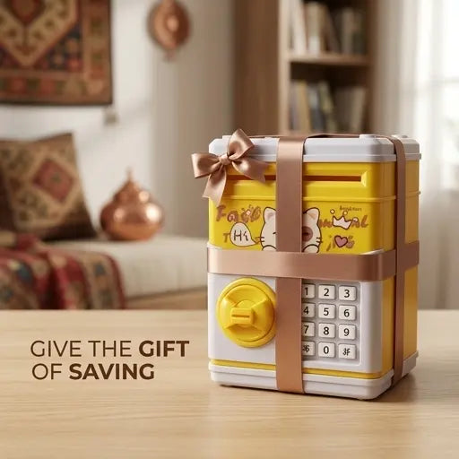 Cute Electronic Money Box with Password Lock for Kids - Smart Savings Safe Piggy Bank