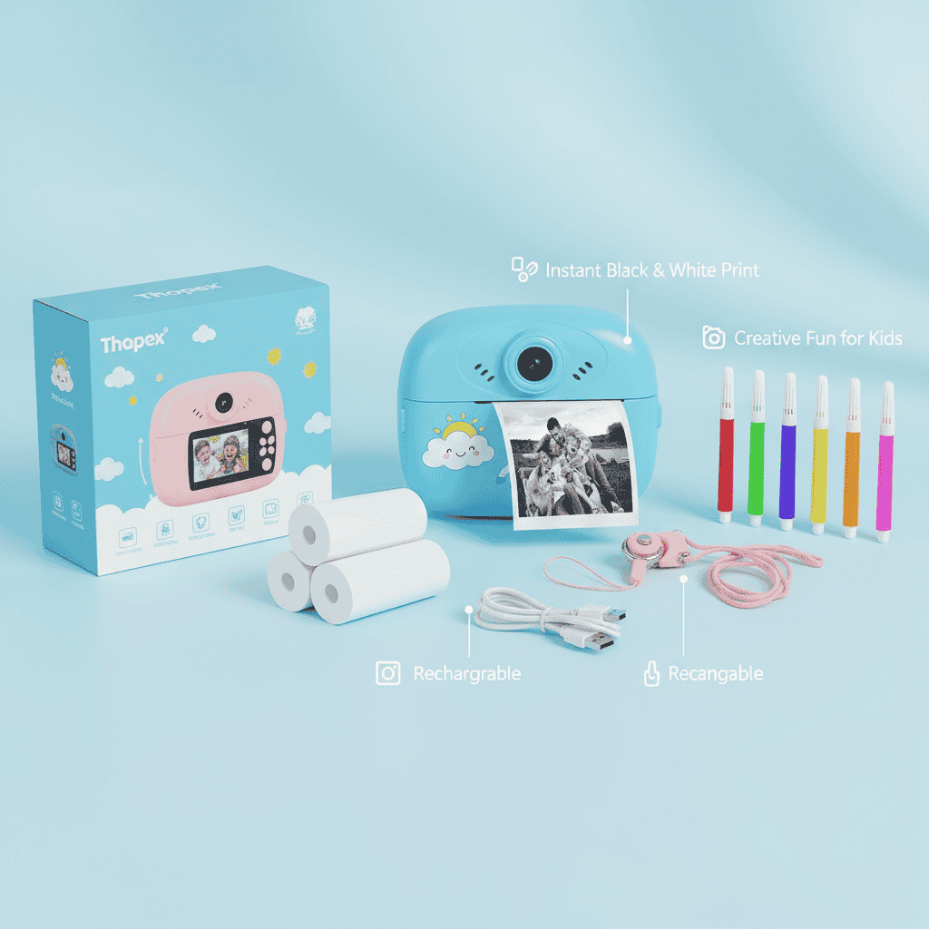 Mini Camera Printer – Instant Digital Camera & Printer for Kids