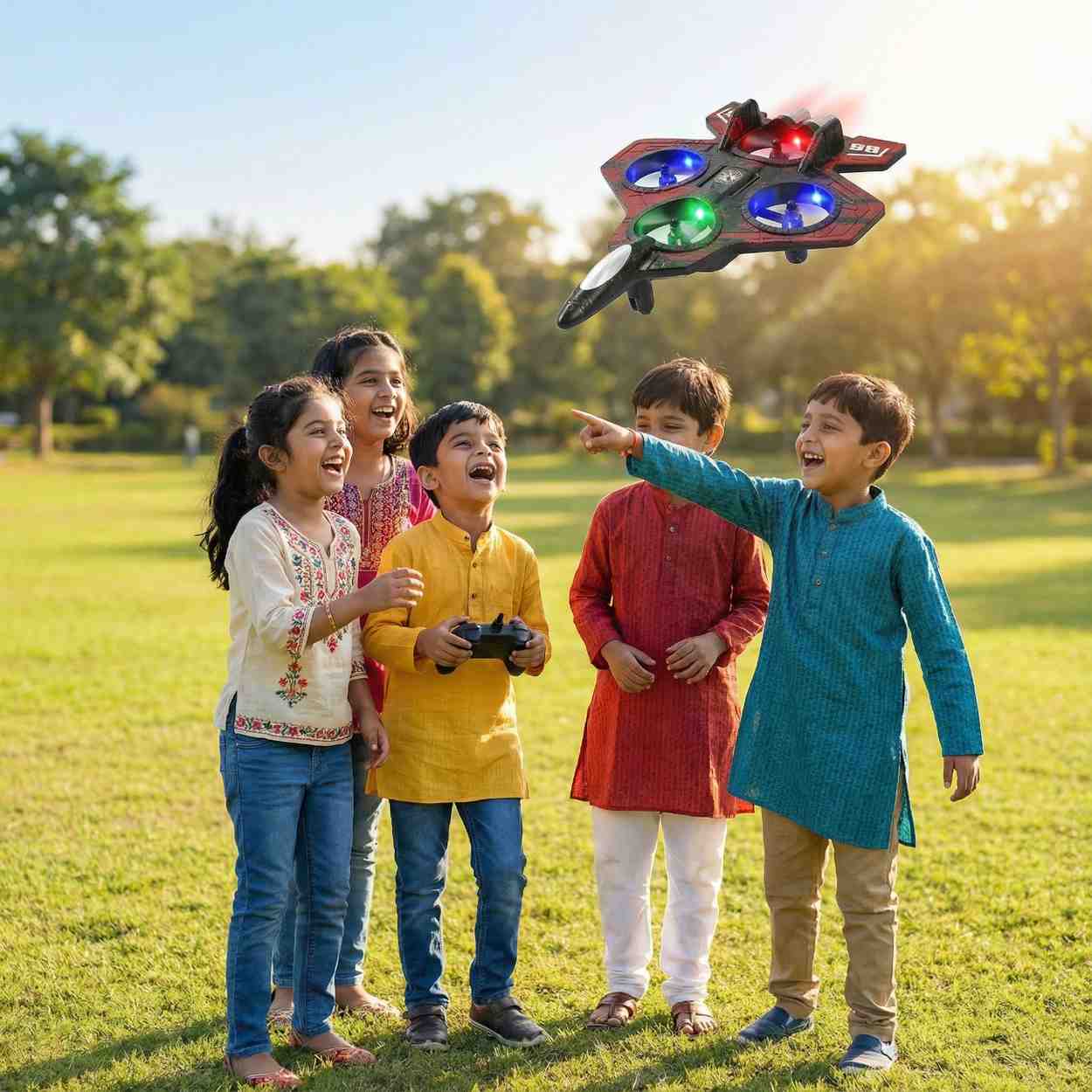Speedy Fighter Drone - 2.4G Stunt & Hover Quadcopter for Kids